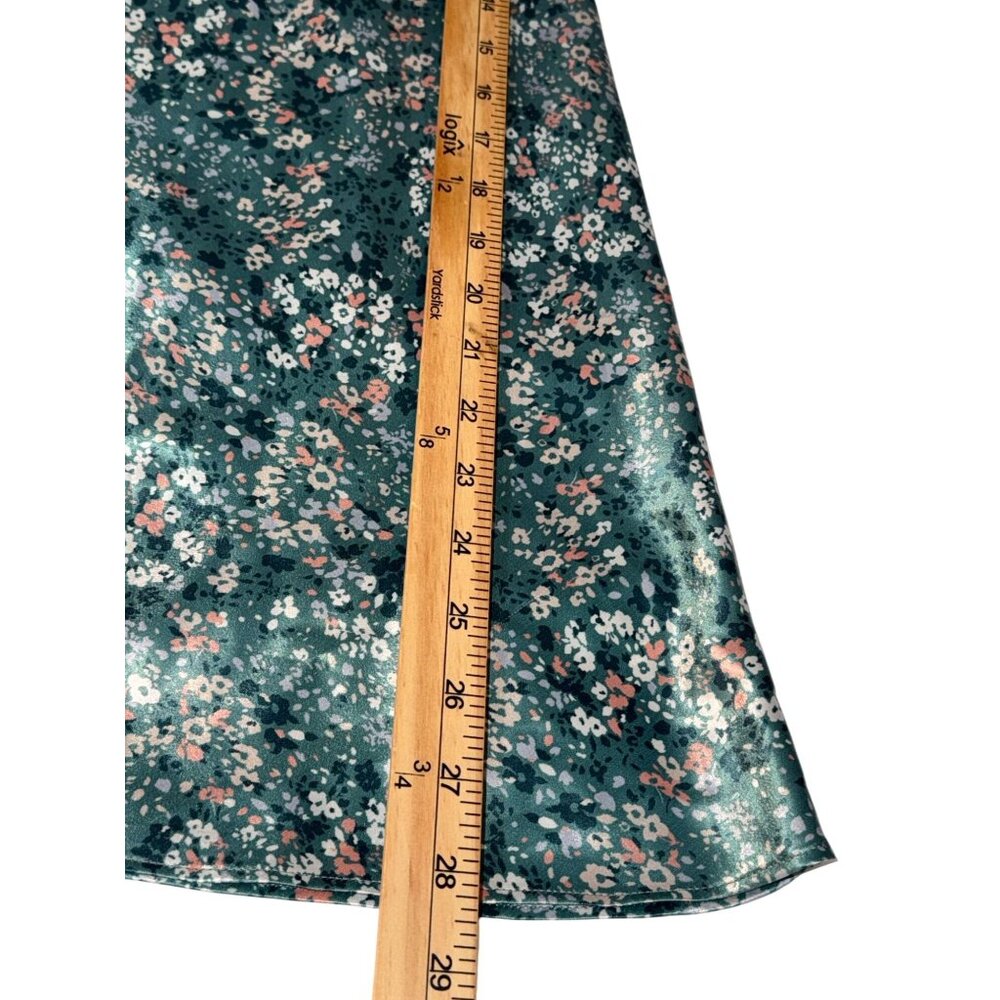 Lola Grace Sleeveless Floral Print Satin Slip Dress S - Picture 8 of 8